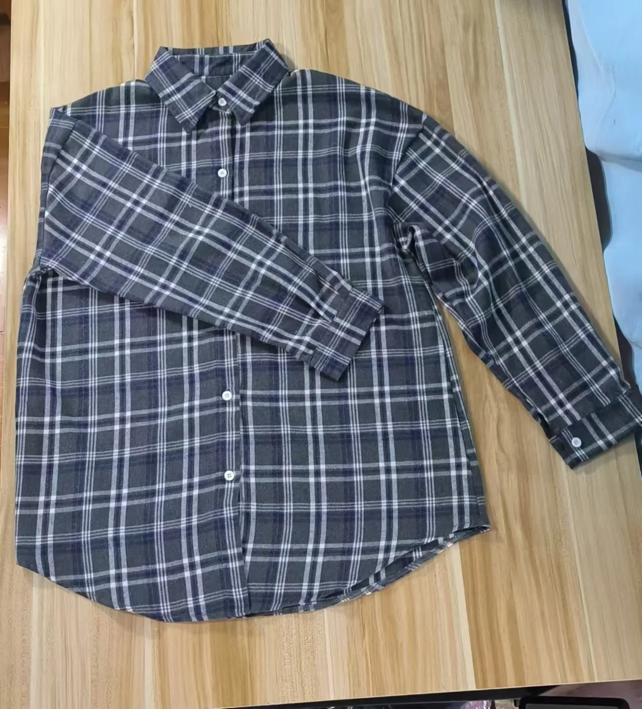 Fashion Loose Plaid Women's Shirt 2025 Vintage Lapel Long Sleeve Blouses spring autumn Elegant  Top Female Streetwears