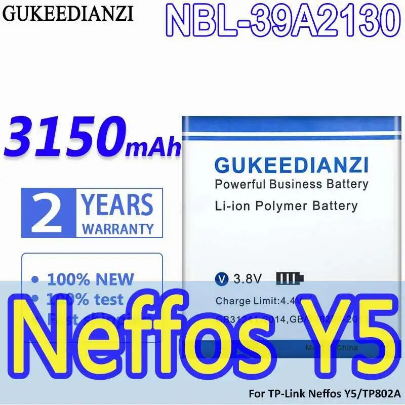 

Аккумулятор большой емкости для мобильного телефона TP-Link Neffos Y5 TP802A Nbl-39A2130 3150 мАч