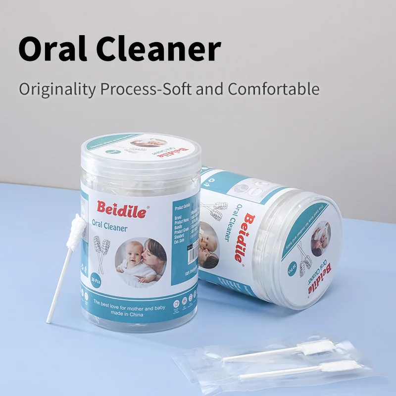

30pcs Baby Oral Gauze Cleaning Sticks, Individual Pack Disposable Baby Tongue Moss Cleaner, Newborn Toothbrush Oral Care