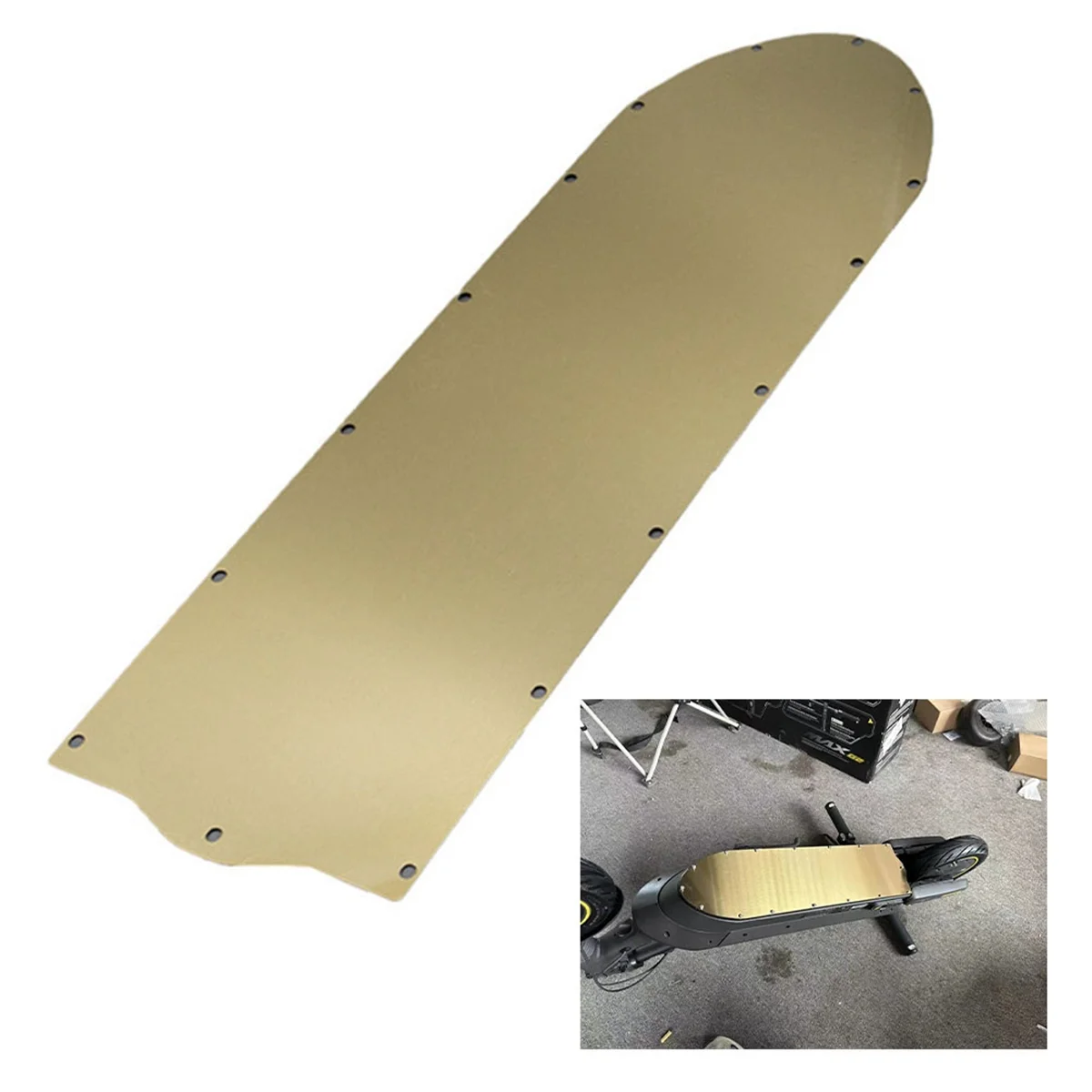 A48I For Ninebot Max G2 Stainless Battery Bottom Cover Electric Scooter Chassis Shield Protection Cover Repair Parts Gold