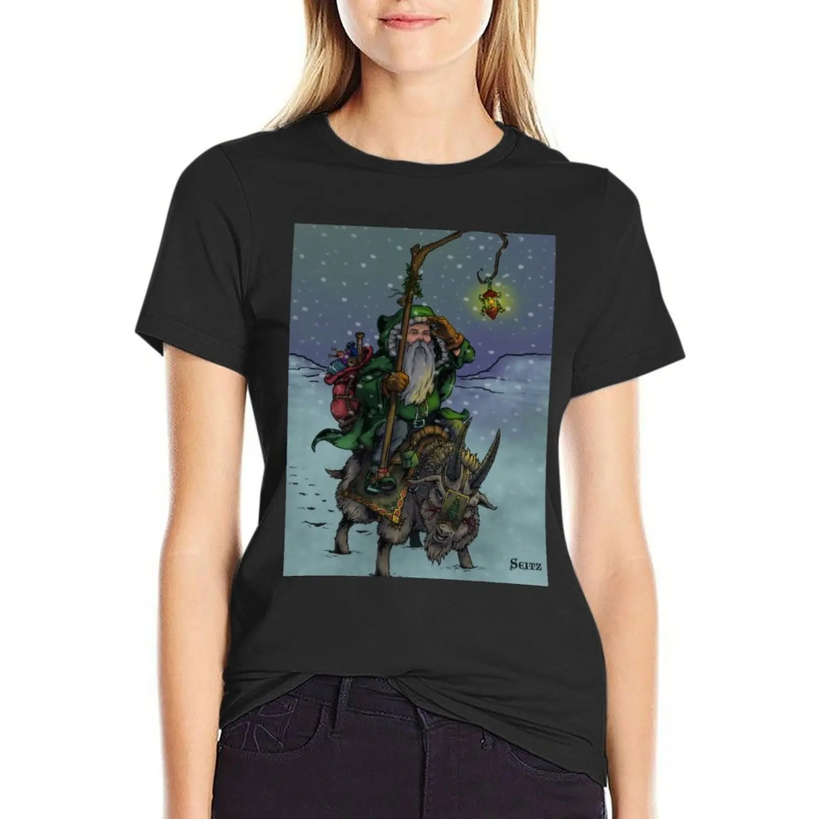 

Yule Father T-Shirt hippie clothes vintage clothes female cat shirts for Women