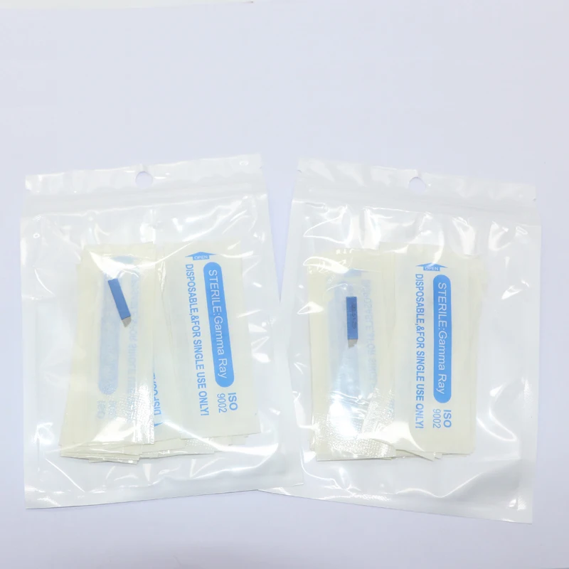 DDQ Microblading 0.20mm Tebori Blades Needles Tattoo needles Permanent Makeup Needle 12 14 16 18 21 Manual Eyebrow Blades