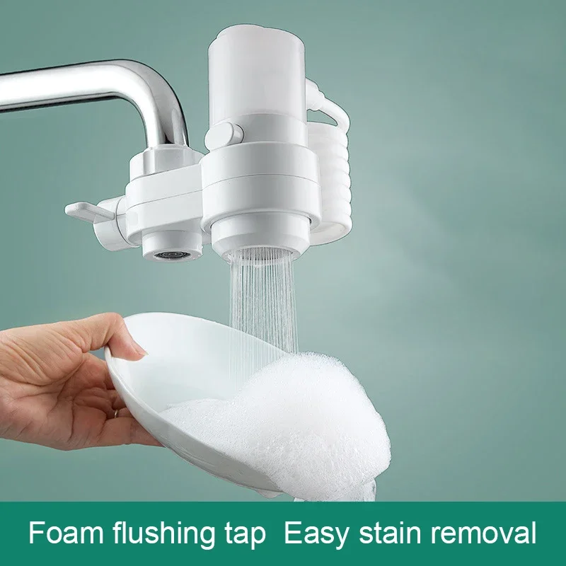 Home kitchen extension faucet dishwasher hands-free wash away oil stains anti-splash water foam shower