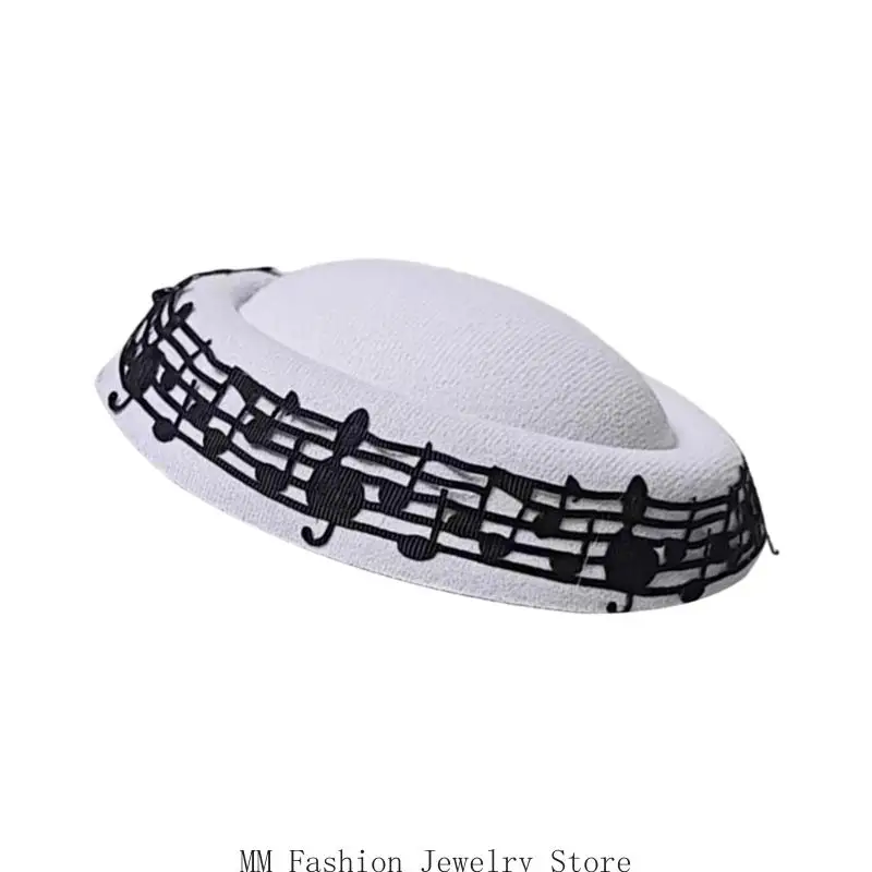 قبعة D0UB Pillbox Hat Fedoras Top Hat Fascinator Base Hat للنساء لباس كاجوال #2