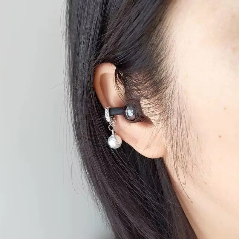 New Elegant Pearl Headphone Rhinestones Buckles Clip On Attachment For FreeClip 1 2 Zircons Embellishment
