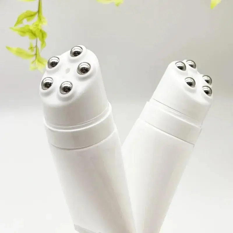 Cosmetic Squeeze Soft Tubes Neck Massage Ball Roller Stainless Steel Massage Tool Empty Bottles Plastic Soft Containers