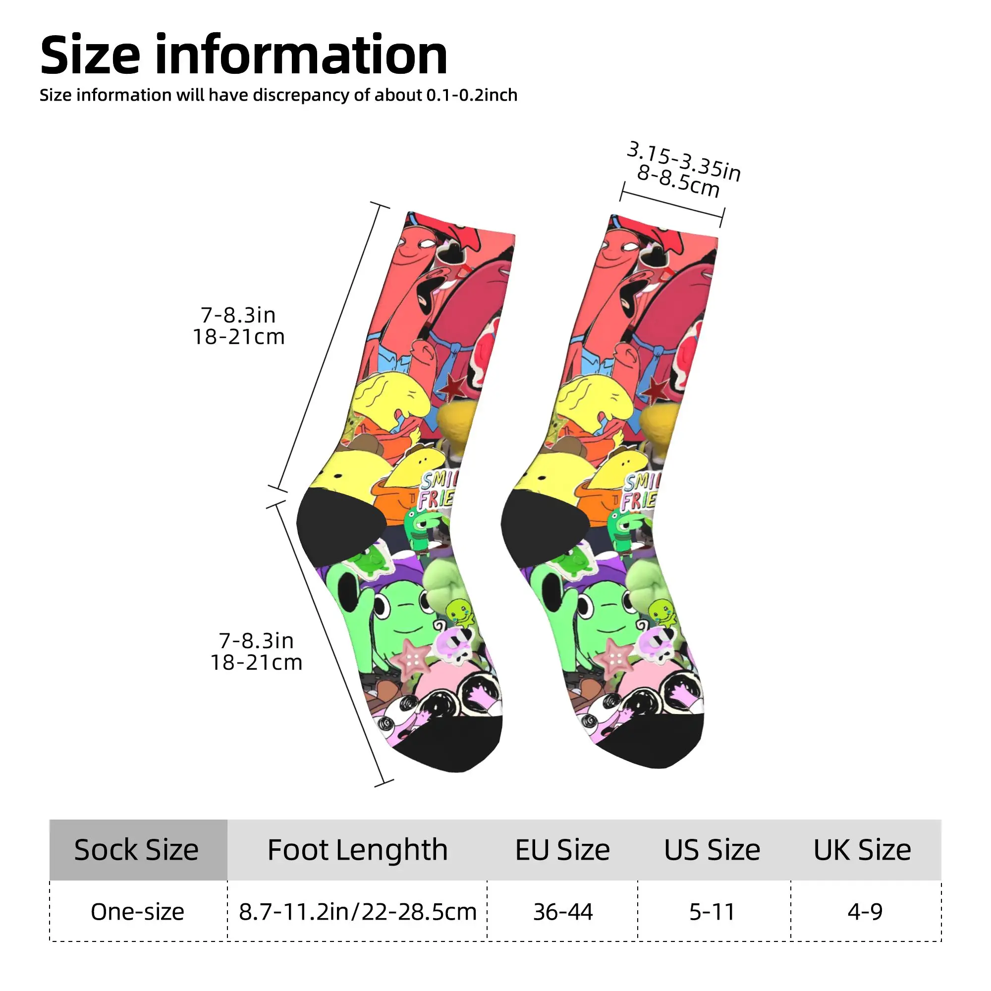 笑顔の友達ストッキングデザインエレガントな靴下秋の滑り止め靴下男性ランニング快適な靴下