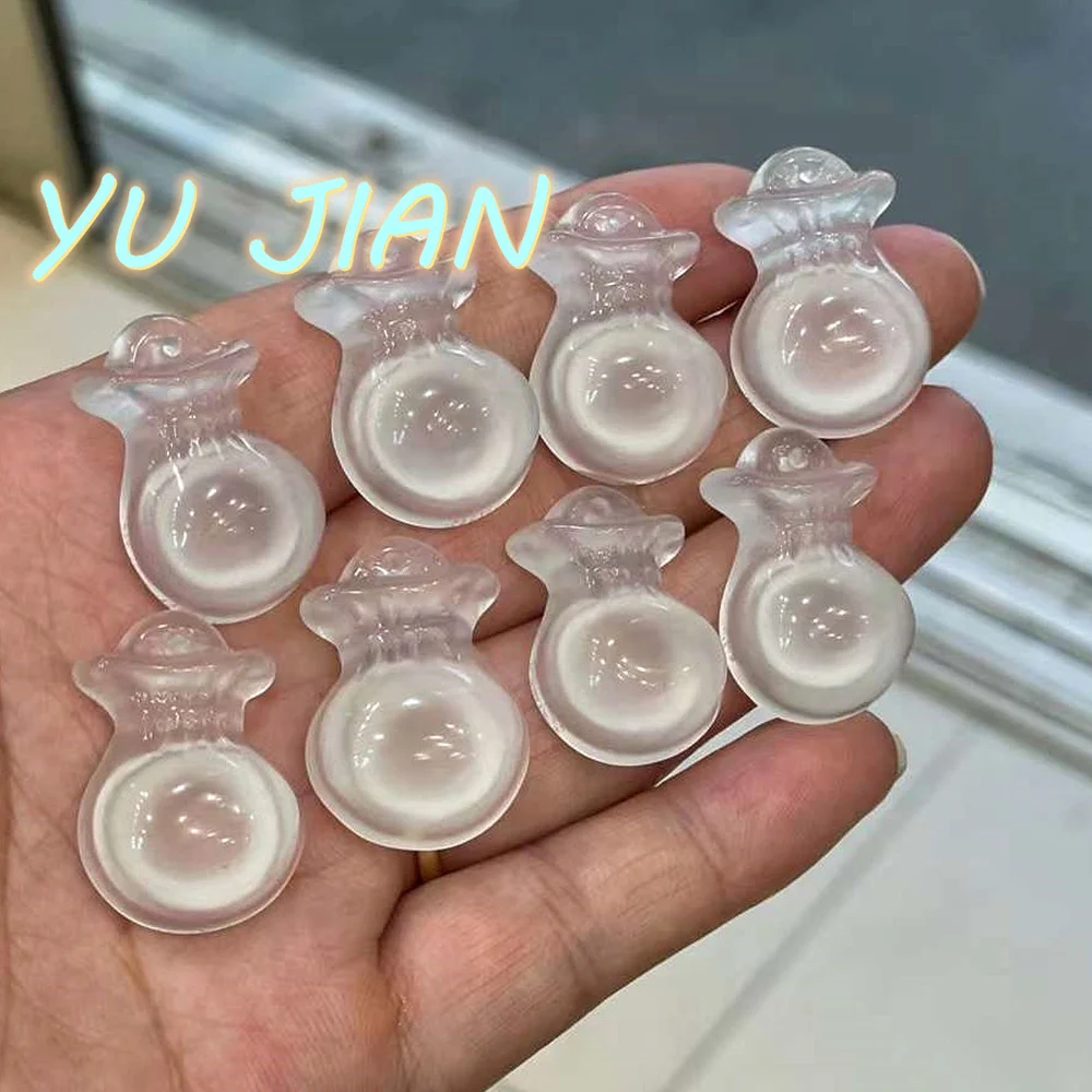 New Advanced Ice Seed Transparent Bright Exquisite High-quality Hand-carved Jade Pendant Boutique Necklace With Chain Jewelry 5
