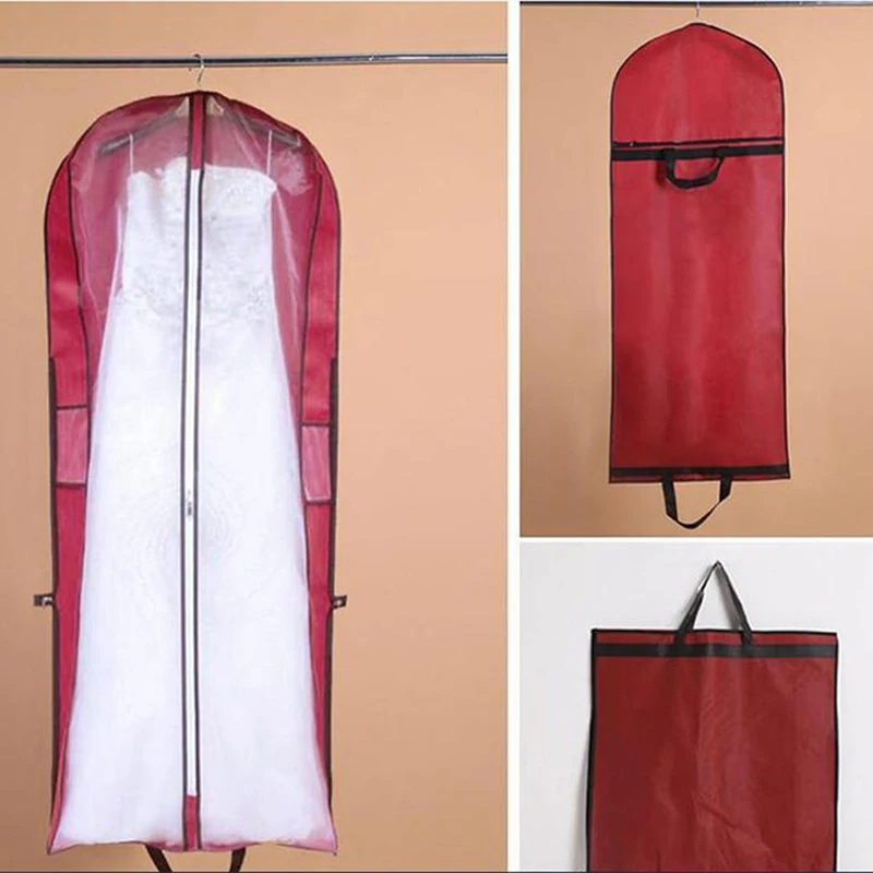 1PC Wedding Dress Dust Cover Gown Dustproof Cover Foldable Clothes Storage Bags 150cm/180cm