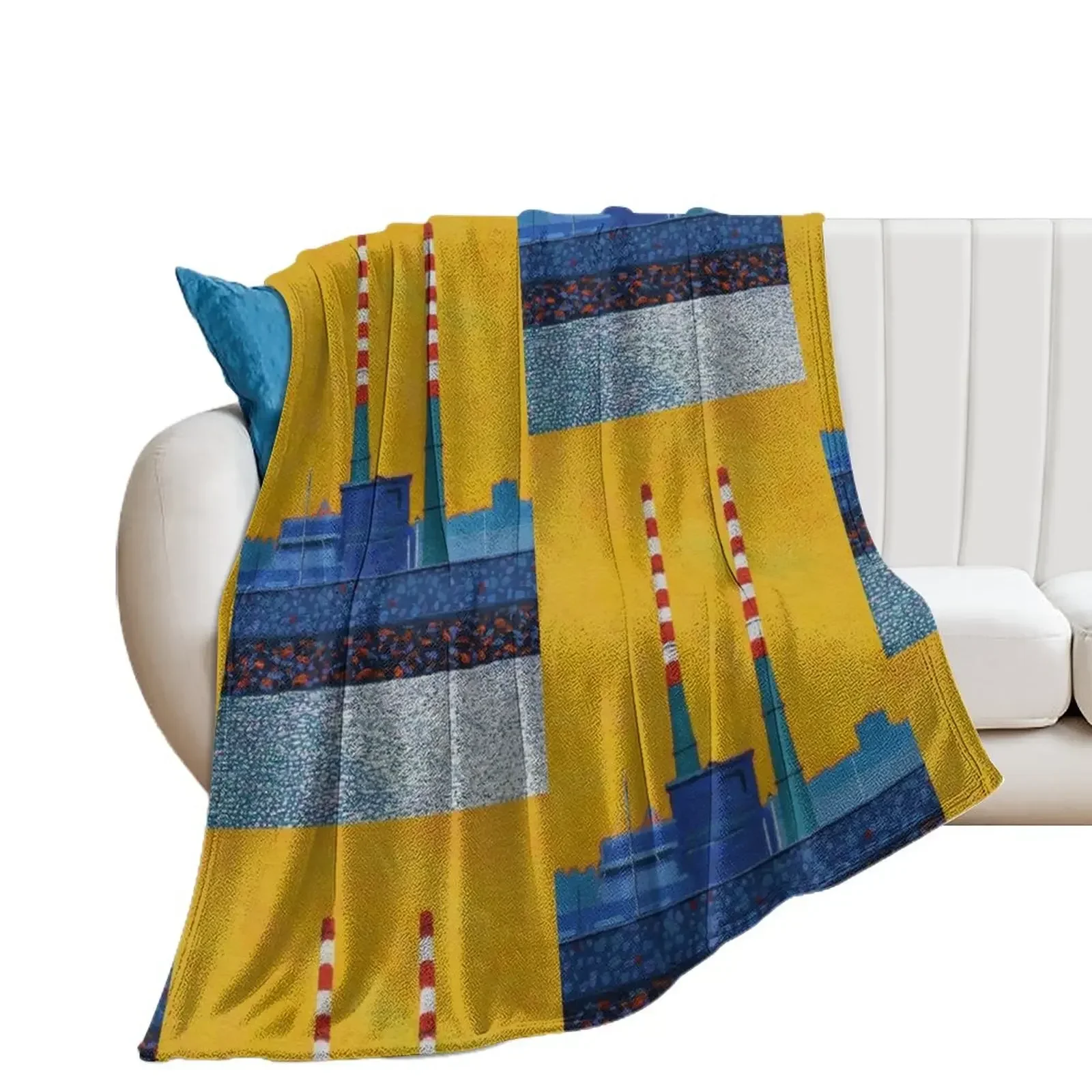 

The Poolbeg Chimneys (Dublin, Ireland) Throw Blanket Vintage Summer Beddings Soft Soft Plush Plaid Blankets