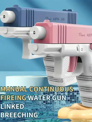 Hot selling mini handgun water gun, summer outdoor children's manual continuous firing toy water gun toy