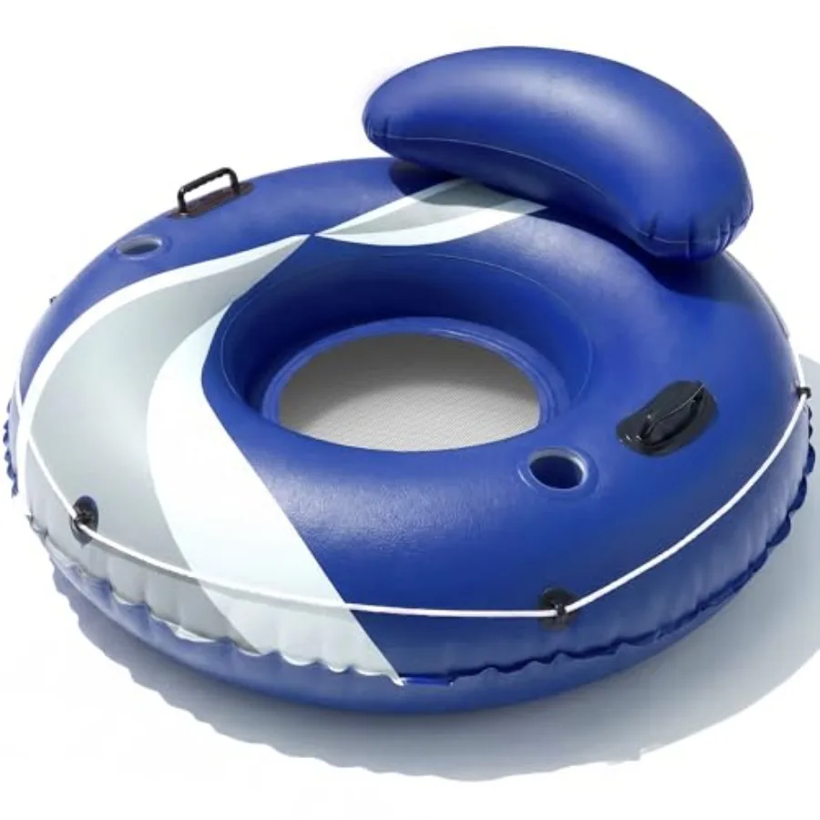 River Tube for Adults, Tube for River Floating, Heavy Duty River Tube for Beach Lake Rafting, River Floats with Mesh Bottom, Pu