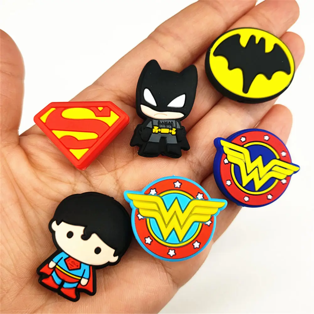 10pcs super hero batman Silicone Beads focal Baby Teething Beads DIY Pacifier Chain Accessories Nursing Baby Toys