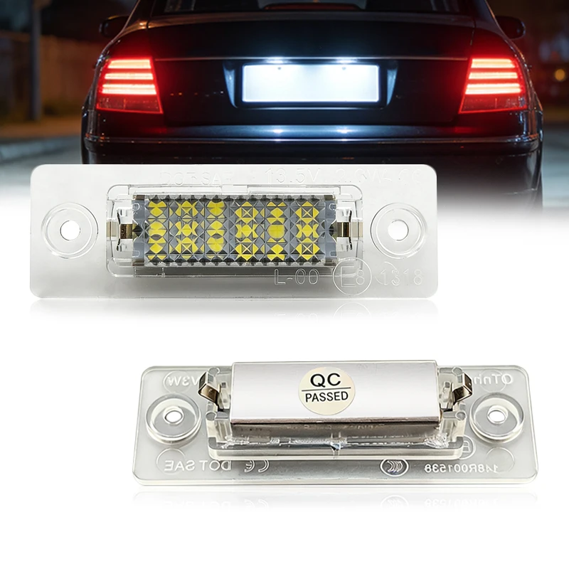 

12В светодиодные фонари для номерного знака автомобиля, без ошибок Canbus, задние фонари, автомобильные аксессуары для VW Passat Touran Golf Jetta SKODA T5 MK5