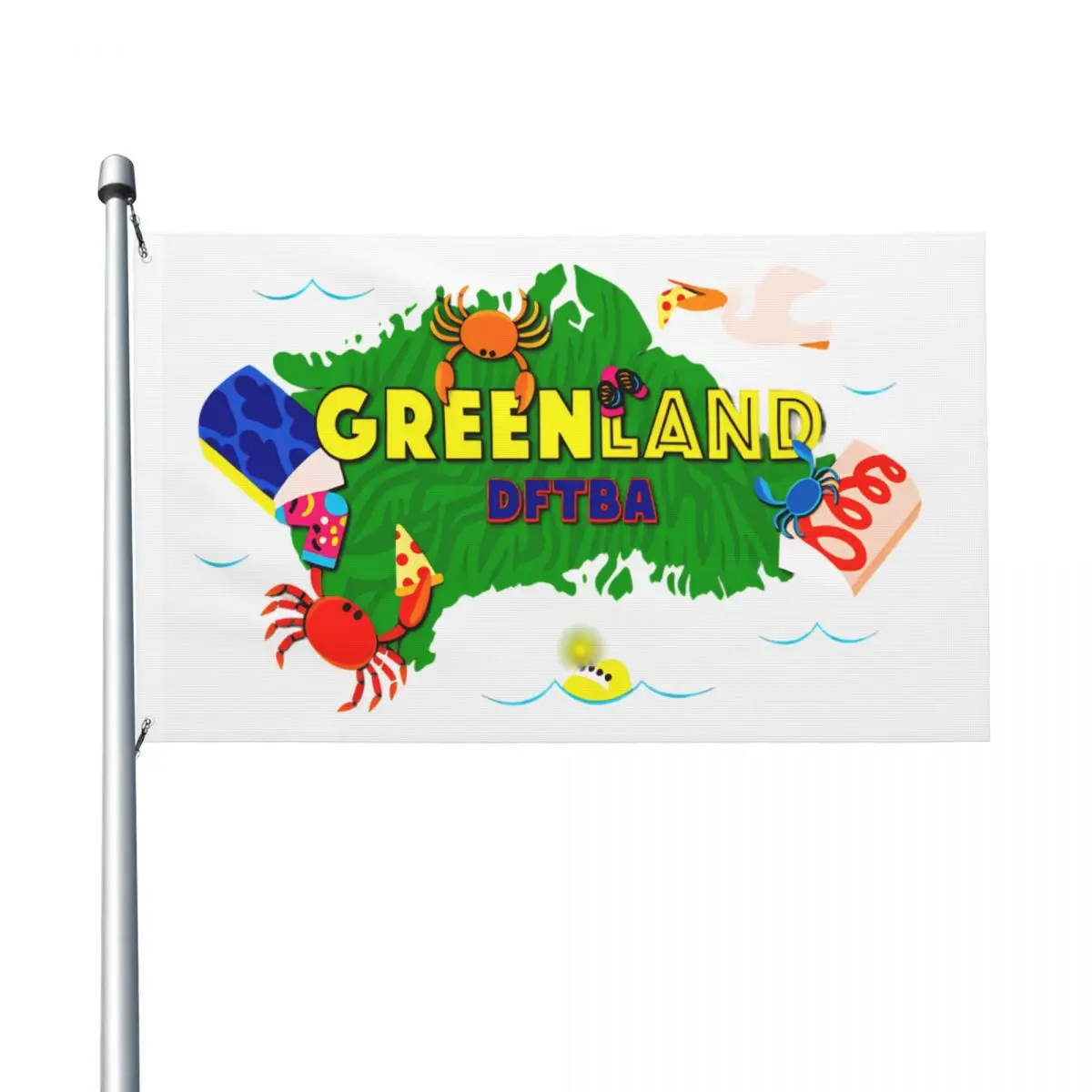 DFTBA Greenland Flag Custom 90X150cm Flags Hanging Fashion Banner For Home Decoration