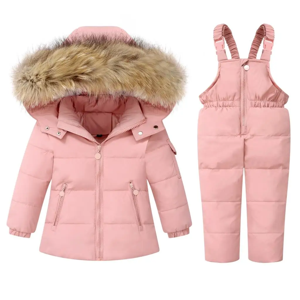 OLEKID 2024 Winter Children Clothing Set -30 Degree Down Jacket For Girls Baby Boy Jumpsuit Kids Overalls Boys Outerwear Coat