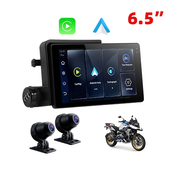

Мотоциклетный GPS-навигатор EKIY с 6,5-дюймовым экраном Carplay для BMW R1200GS ADV/R1250GS ADV, беспроводной Carplay и Android Auto