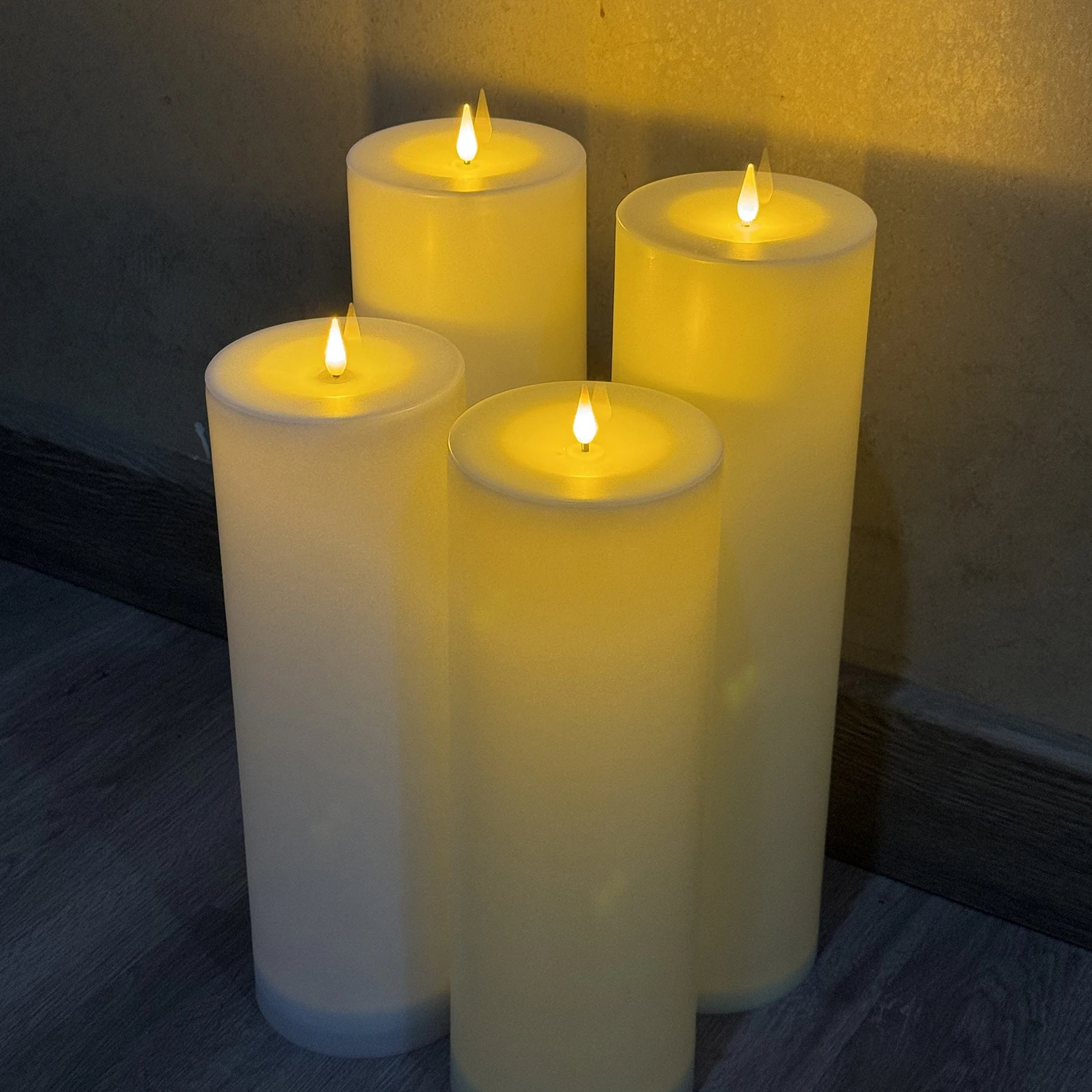 Home Decor White - Remote Control LED Flameless Candle, Flickering