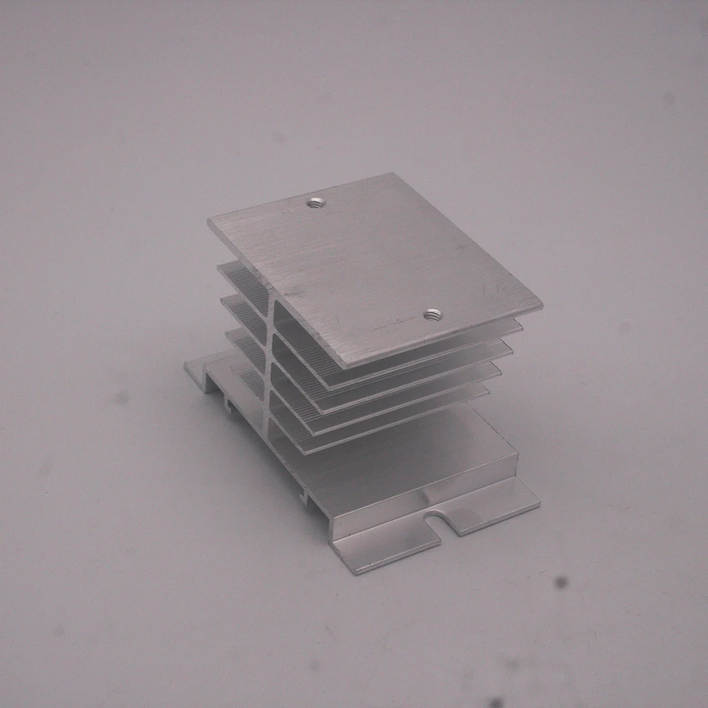 Single Phase SSR heat sink Solid State Relay Aluminum Heat Sink 10-40A  60-80A 100A  Silver Tone Heat Dissipation Radiator