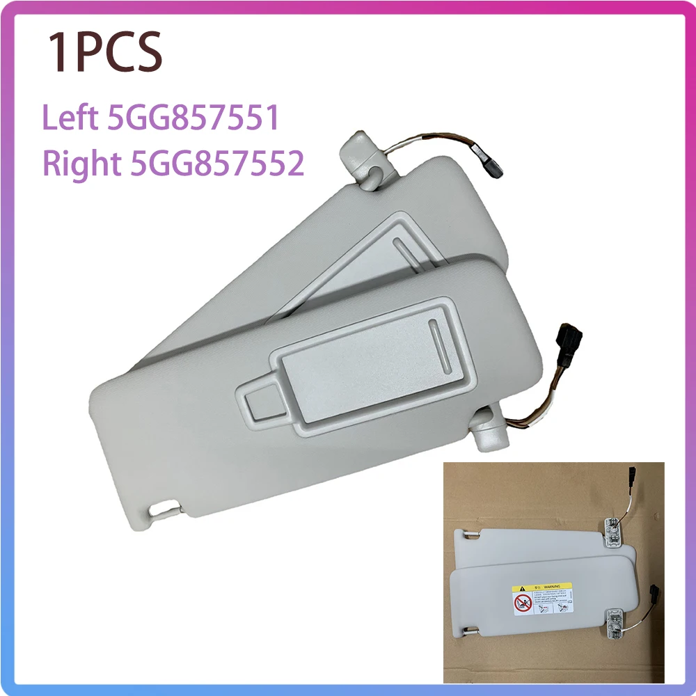 

5GG857551 5GG857552 Серый передний внутренний солнцезащитный козырек автомобиля Серый левый и правый солнцезащитный козырек для лобового стекла для VW GTI Golf MK7 VII 2014-2017