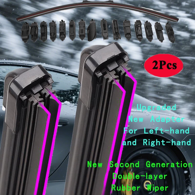 

For Toyota Sienta MPV XP80 XP170 4WD 2003 2005 2008 2010 2012 2015 2016 2018 2019 2022 Car Brush Double Rubber Windshield Wiper