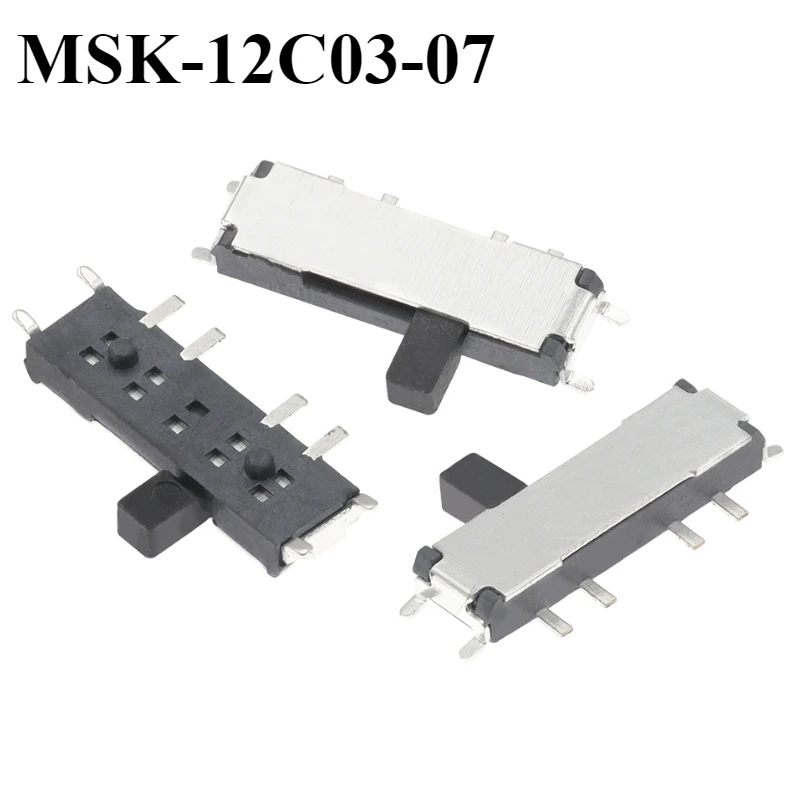 

5/10/30/50/100Pcs/lot MSK-12C03-07 8Pin 3 gears Toggle Switche Micro SMD on-off-on 1P2T Switch