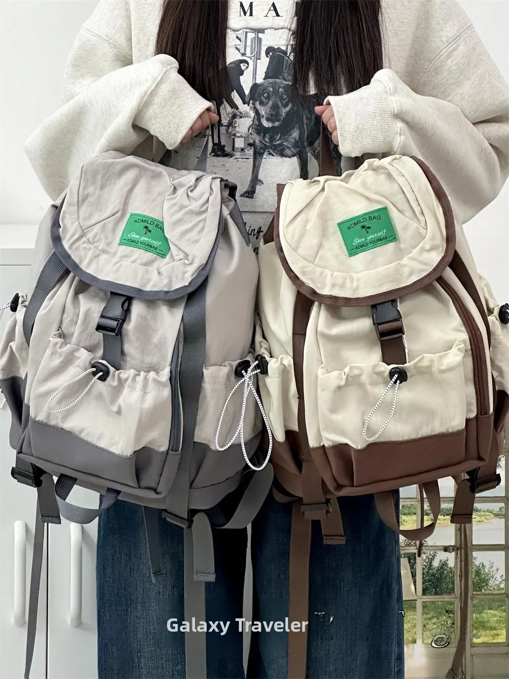 

Уличная повседневная нейлоновая мягкая сумка Hiking Xoembe ex Large Capaci с двойными плечевыми ремнями Cuter Carent Lightwei...