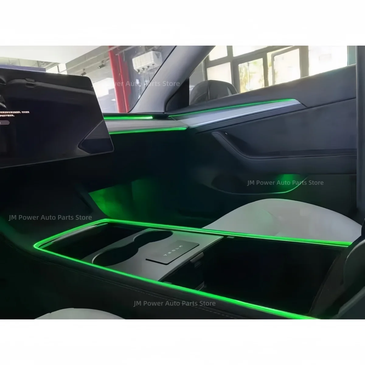 Atmosphere lamp RHD/LHD For Tesla Model 3 2021-2023/Model Y 2021-2024 Electroplating Laser engraving ambient light Backrest lamp