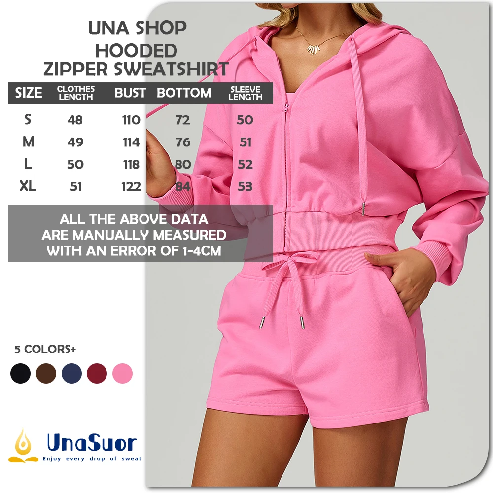 

Una-Shop Hoodie Zipper Sweatshirt for Women Winter Warm Sports Jacket Fitness Workout Top with Long Sleeve Leisure Sportswear