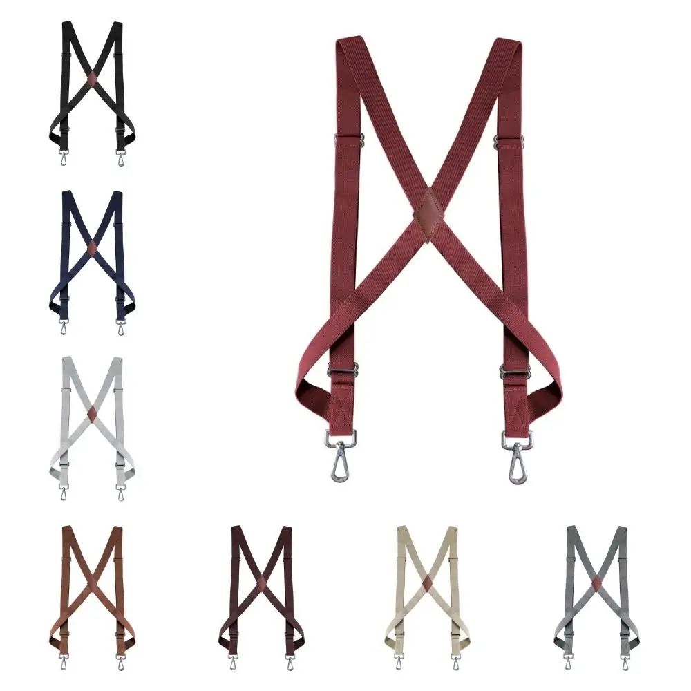 Simple Retro Suspenders for Men British Style Metal Clip Leather Suspenders 2.5cm Suit Accessories Suspender Clip Suit
