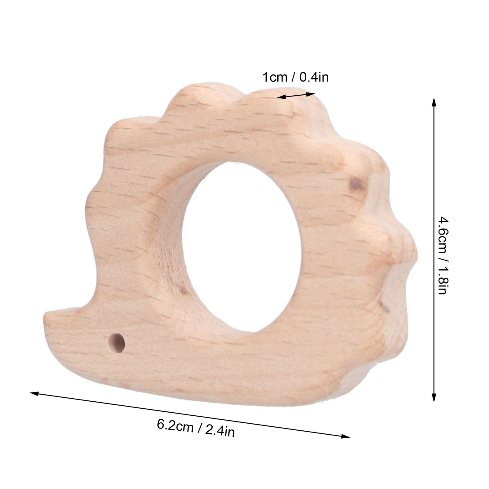 Jouets de dentition pour bébé, pendentif artisanal en bois de hêtre en forme d'ormeau, pour collier, bracelet, pendentif de dentition pour bébé