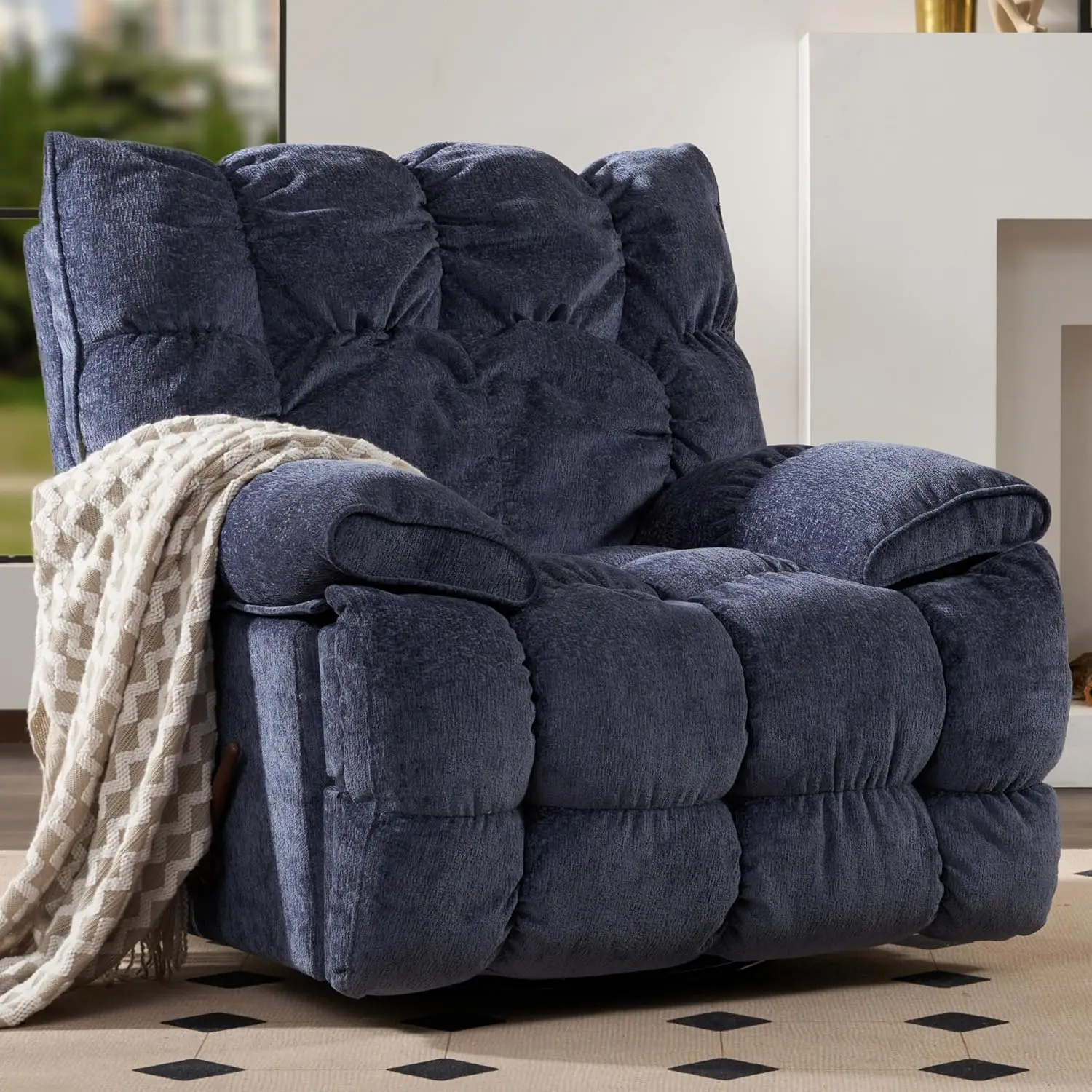 Oversized Power Swivel Rocker Recliner Chair, Overstuffed Extra Wide Rocking Chair for Big and Tall, Glider, Customized