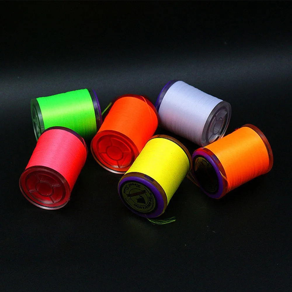 Fishing Tools Fluorescent Color Fly Tying Thread 150Yard 150D Tying Thread Material Durable Strong Fly Fishing Line Salmon