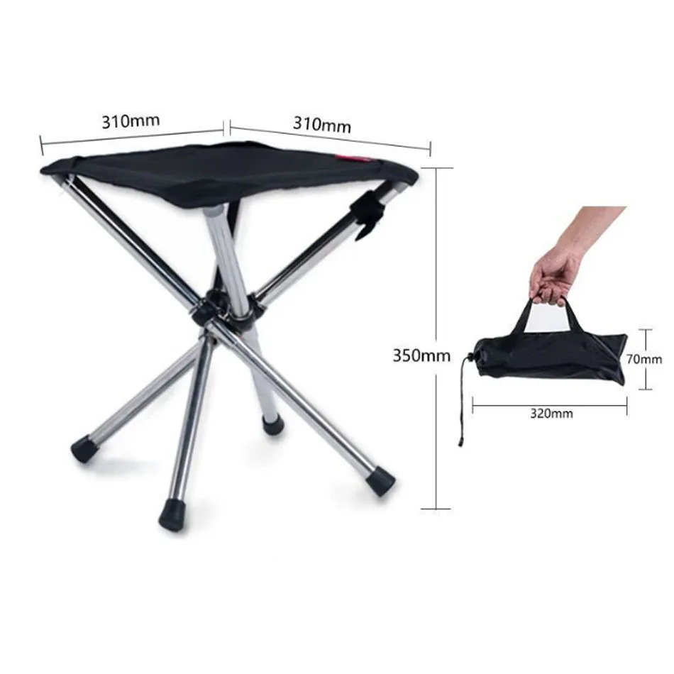 Outdoor Small Folding Triangular Stool Fishing Chairs Camping Multifunction Benches Foldable Stools Household Daily Park chairs image 5