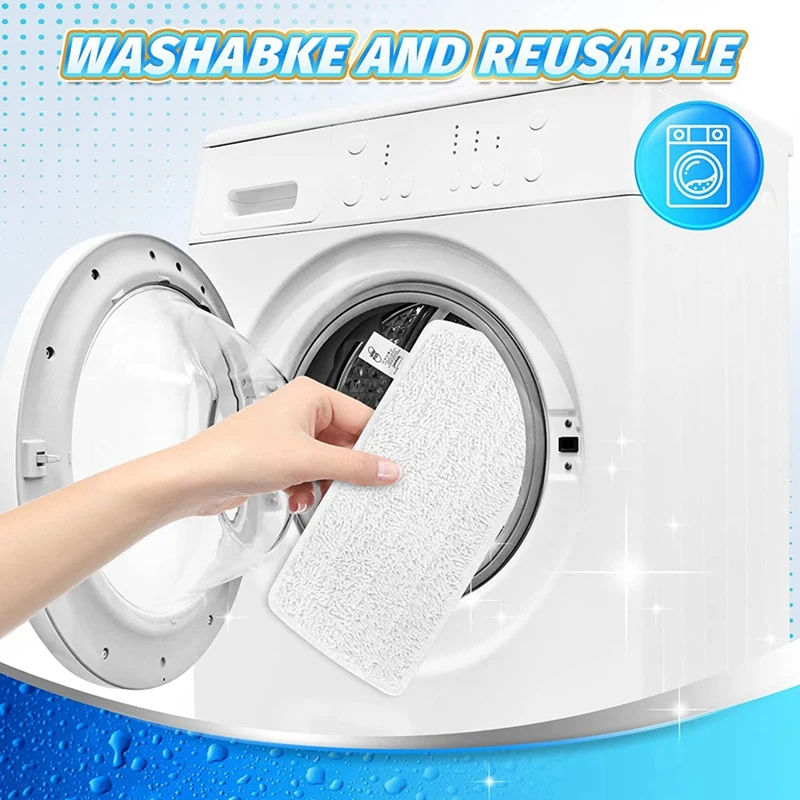Replacement Parts Mop Accessories Washable Mop Cloth Pads Compatible For Vileda Steam XXL Steam