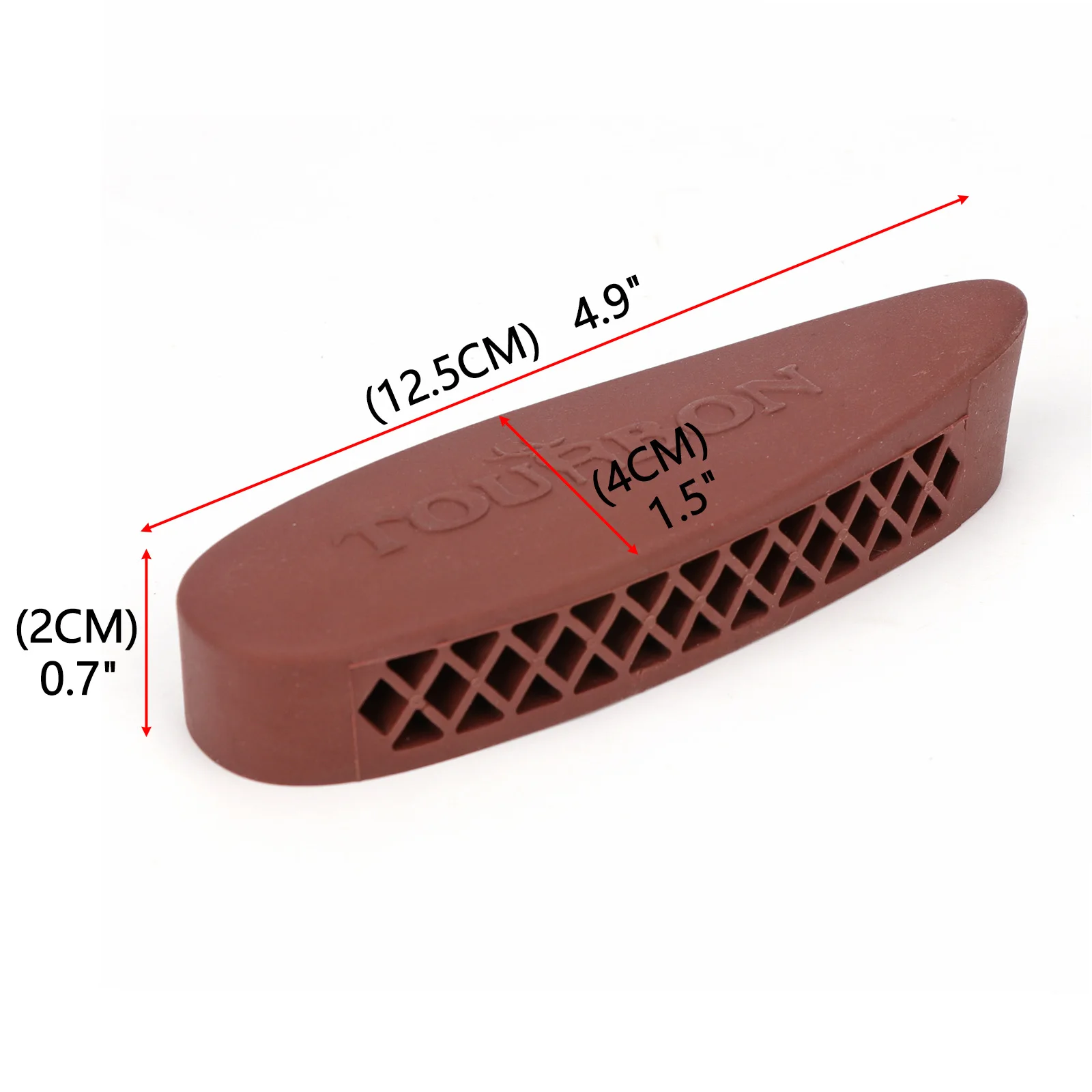 Tourbon Hunting Accessories Rifle Shotguns Recoil Pad Rubber Buttstock Pad Non-Slip Shoulder Protector Soft Brown
