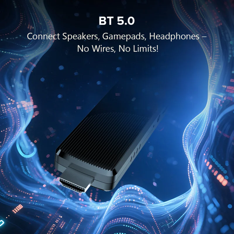 عصا تلفزيون ذكية TV98 ATV X9 بنظام Android14 مع معالج Allwinner H313، دعم OTA، 8 جيجابايت رام، 128 جيجابايت تخزين، مشغل وسائط 8K 4K، واي فاي 4G 5G، HDR10، جهاز تحكم صوتي، IPTV