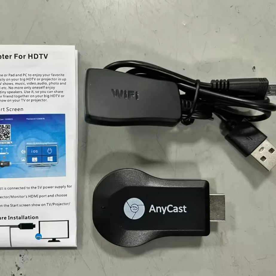 Wireless WiFi Screen Casting Dongle Anycast 1080P HD Mirror Screen Adapter for Mobile Phone to TV Projector iOS Android