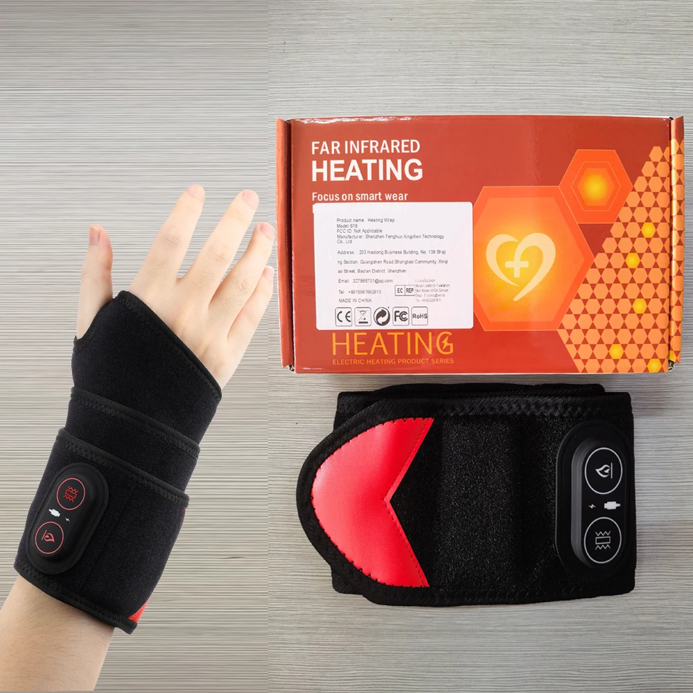 Electric Heating Wristband 660 850nm Infrared Therapy Vibration Wrist Massager Thermal Wrist Brace Hand Care Heat Massage Pack - Image 6