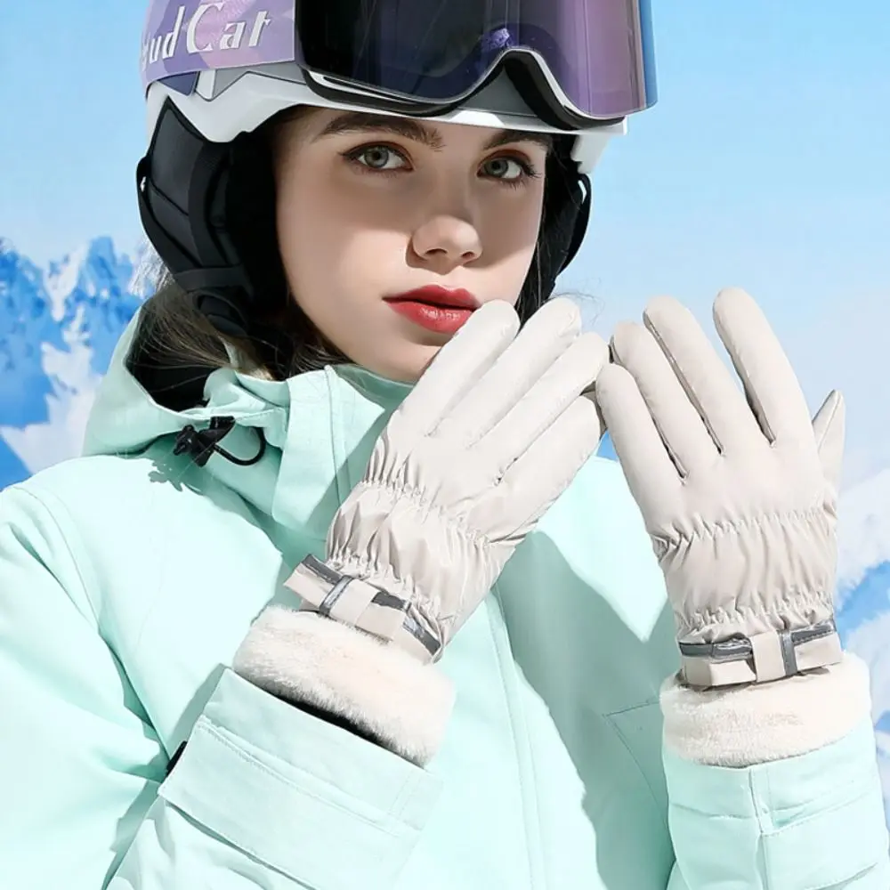 

Soft Keep Warm Snowboard Gloves Touch Screen Waterproof Skiing Gloves Windproof Thicken Full Finger Mittens Driving