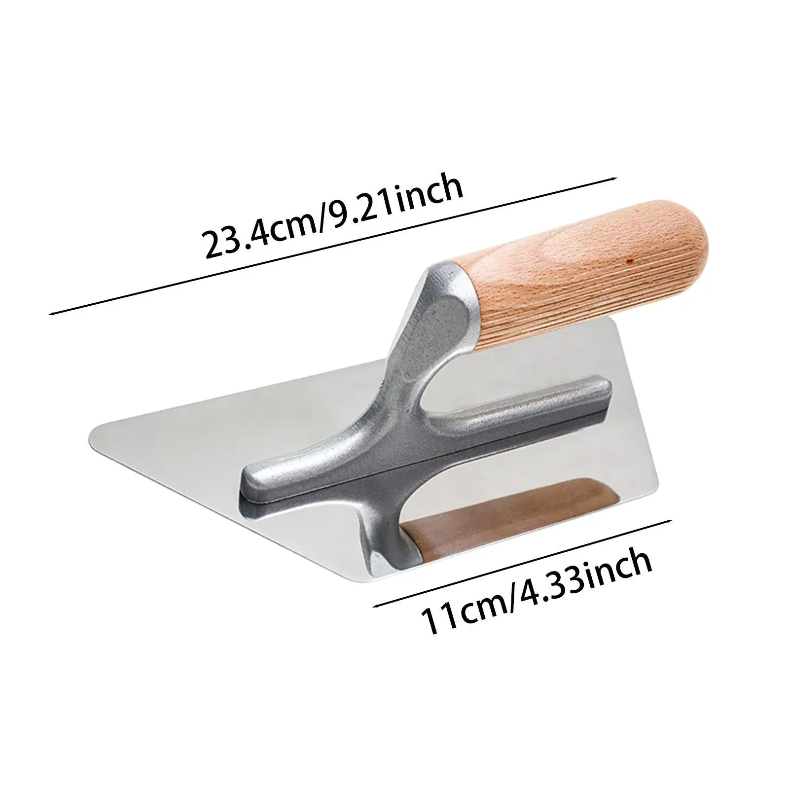 مجرفة التجصيص مقبض خشبي من الفولاذ المقاوم للصدأ مجرفة التشطيب مجرفة خرسانية لأرضية الجدار الجص تجصيص الأسمنت الخرساني