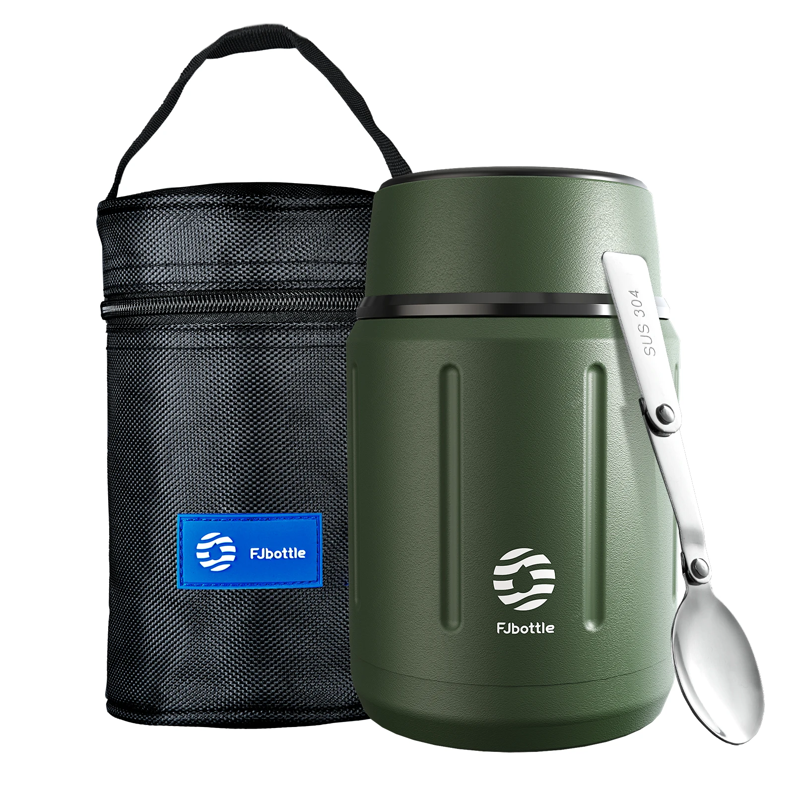 

Fjbottle Пищевой термос Вакуумный ланч-бокс Контейнер для обеда из нержавеющей стали 316, 750 мл Бесплатная ложка