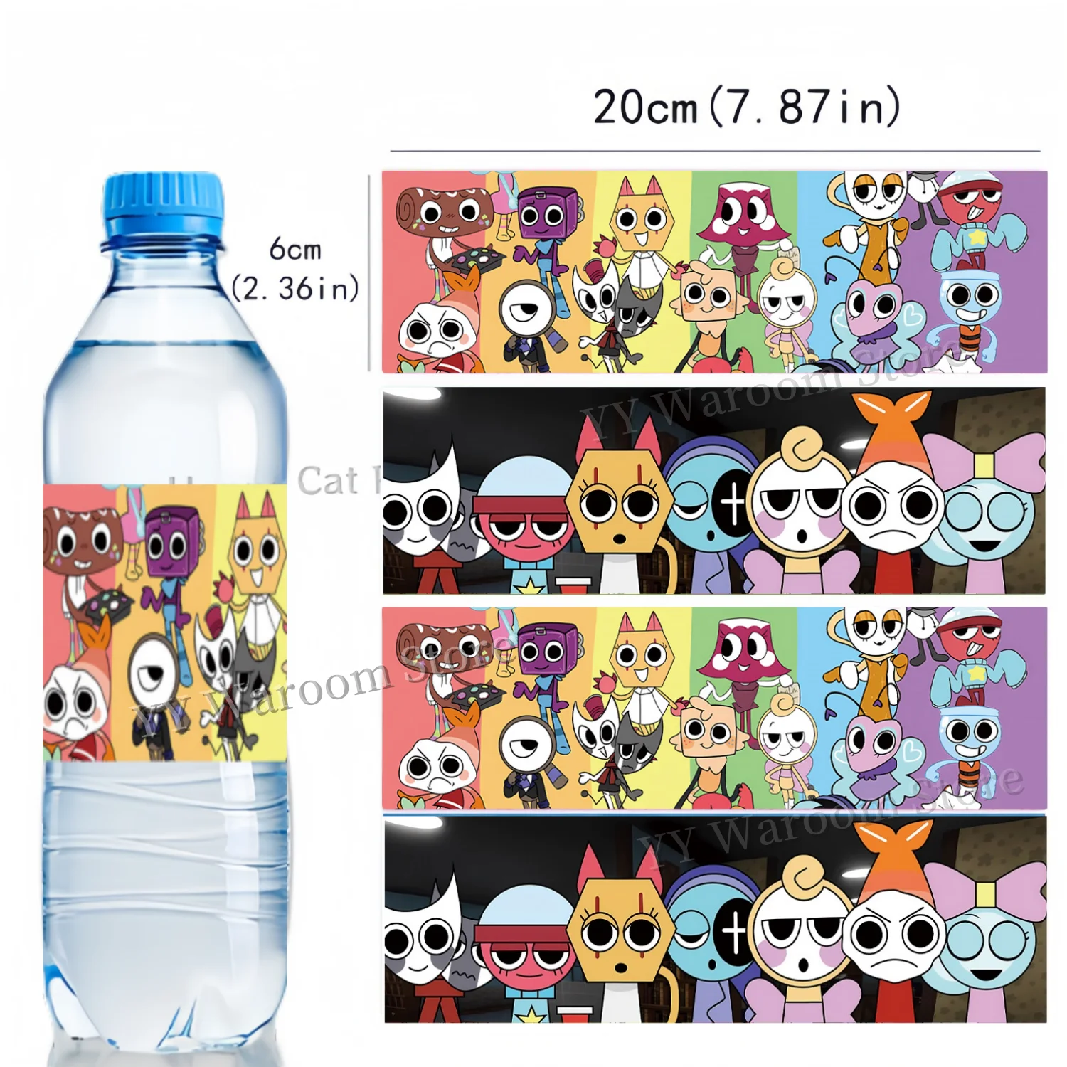 

stickers kids Dandy World Water Bottle Label Birthday Decoration Dandys World Bottle Sticker kid Boy Game Them Party Favors gift