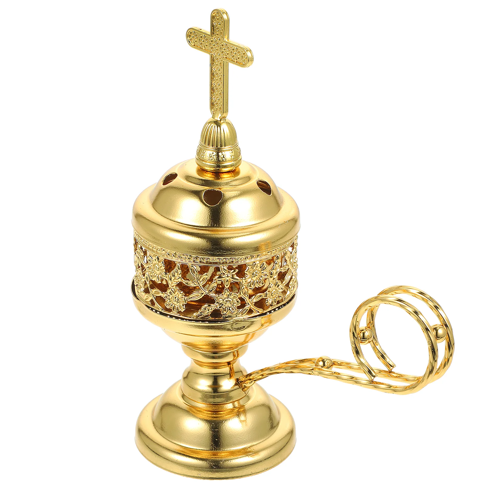 Middle Eastern Metal Small Incense Burner Indoor Sandalwood Household Silver Uncharged 1pc Outdoor Ornaments Decor Office