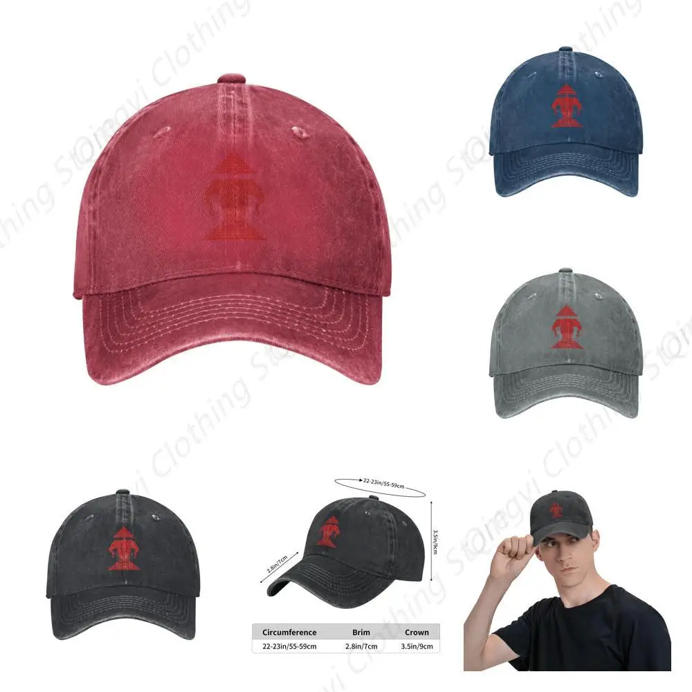 Three Headed Elephant Baseball Cap Woman Caps Unisex Adjustable Cowboy Hats Red