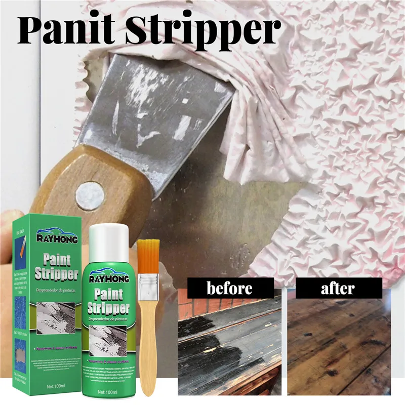 100ml Paint Strippers Paint Removers Spray For Car Wheel Metal Surface Wall Graffiti Correction Quick Peeling Paint With Brush