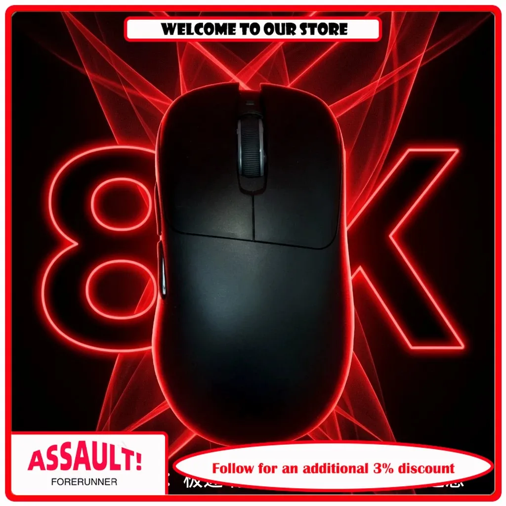 RAGNOK  PAW3950 8K the third mock examination lightweight office game mouse wireless 8K rate of return30000 DPI