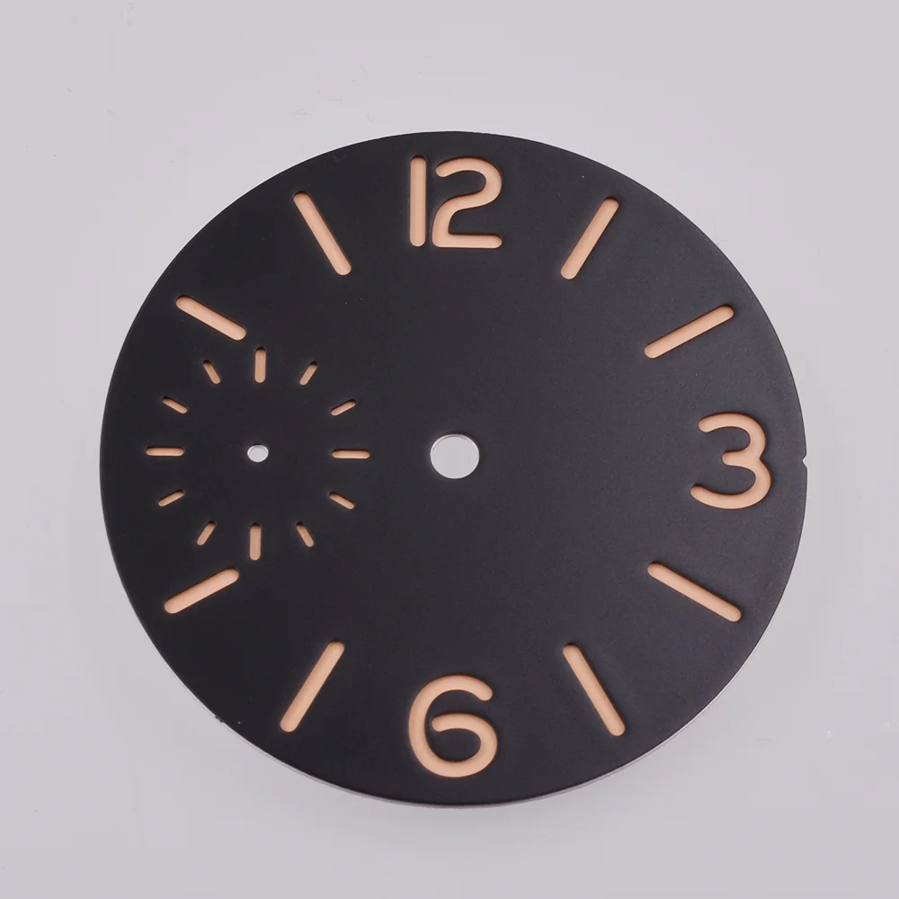 Tarcza zegarka 37 mm czarna biała niebieska zielona tarcza zielona świecąca tarcza pasuje do mechanizmu ETA 6497 Seagull ST3600 — zdjęcie 2
