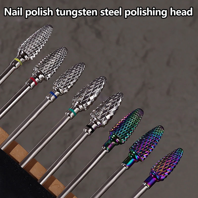 Tungsten Steel Milling Cutter Manicure Nail Drill Bits Electric Nail Files Grinding Bits Mills Cutter Burr Accessories