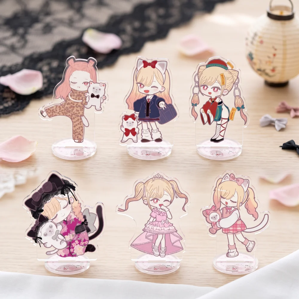 Anime My Dress-Up Darling Marin Kitagawa Chibi Acrylic Stand Figure Kawaii Cute Desk Decor Cosplay Collection Keychain Gift 10cm